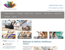 Tablet Screenshot of holistichealthcareclinics.com
